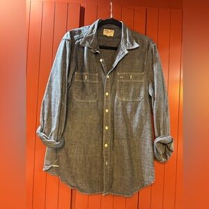 Imogene & Willie Men's Denim Blue Button-Down Shirt